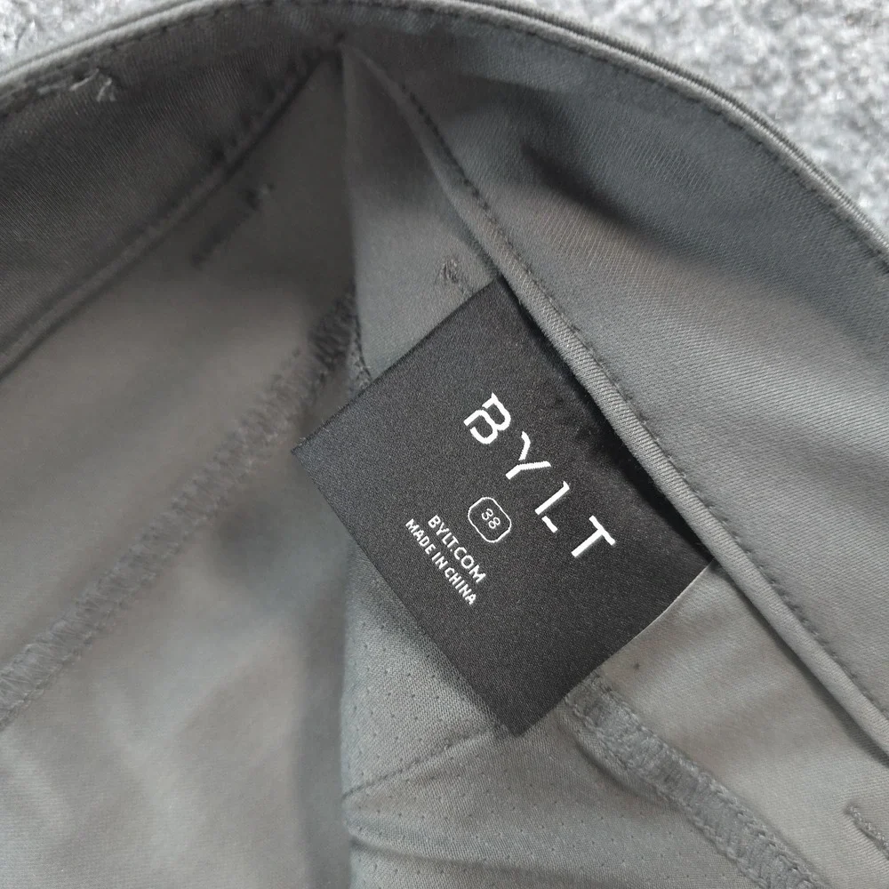 BYLT Shorts Mens 38 Gray Everyday Short 2.0 9in Stretch Chino Casual Performance